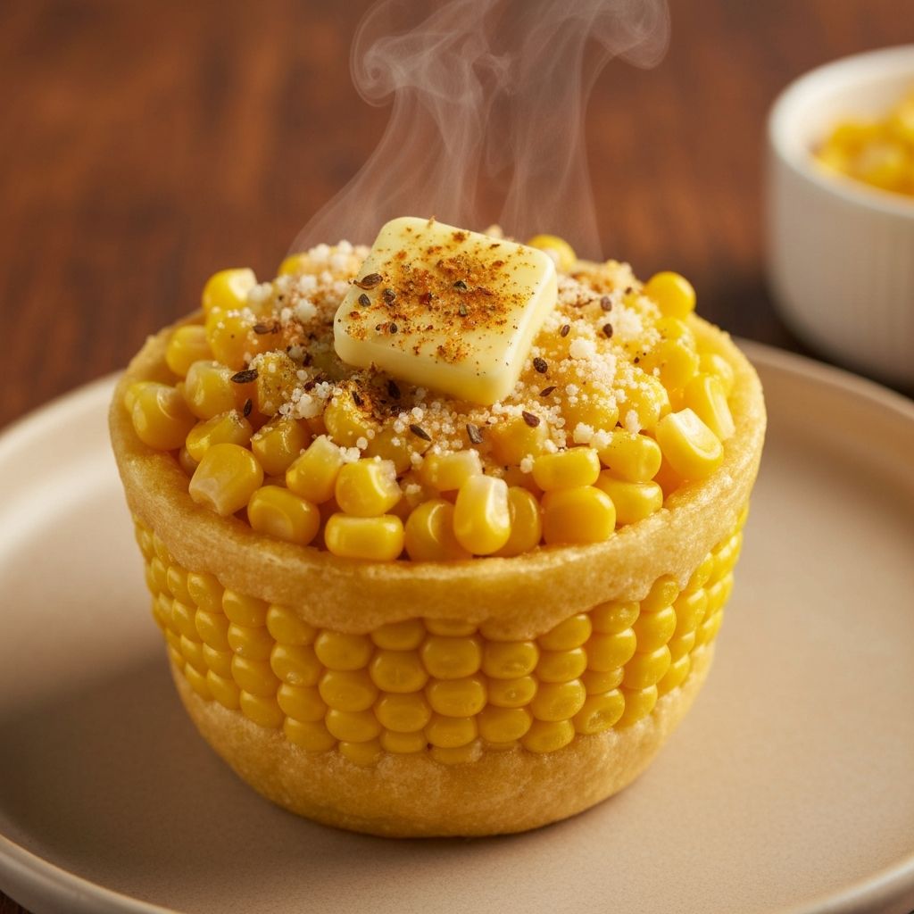 Delicious corn cup background